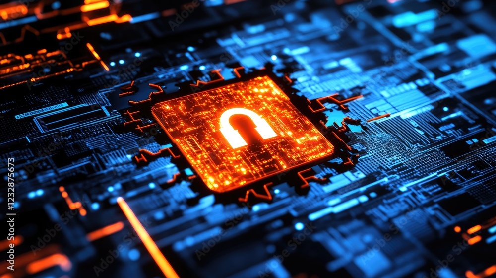 Poster digital security system integrated circuit board
