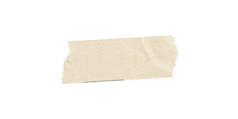 Adhesive paper tape isolated on a Transparent background, Brown paper torn or ripped pieces PNG