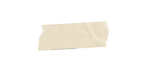 Adhesive paper tape isolated on a Transparent background, Brown paper torn or ripped pieces PNG
