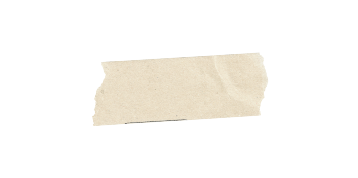 Adhesive paper tape isolated on a Transparent background, Brown paper torn or ripped pieces PNG