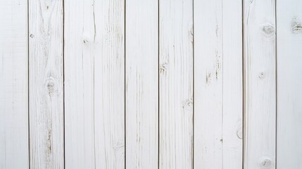 Fototapeta premium A white wooden surface serving as a simple background, viewed from above