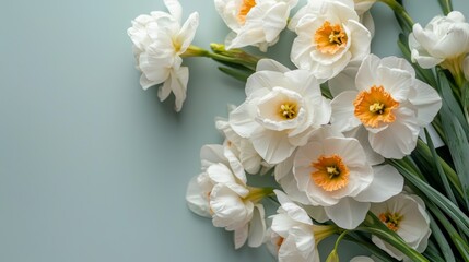 Obraz premium A frame crafted from a mix of spring flowers