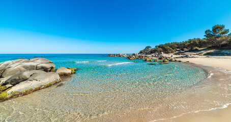 Turquoise water and white sand in Orri beach