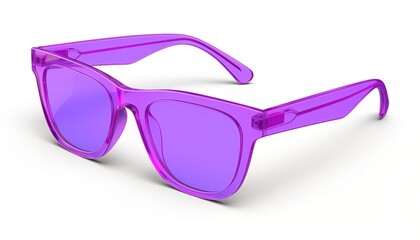 purple sunglasses isolated on white