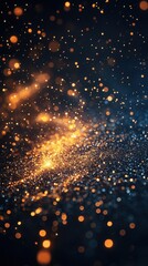 Obraz premium Abstract Sparkling Background: Golden and Blue Glitter Texture