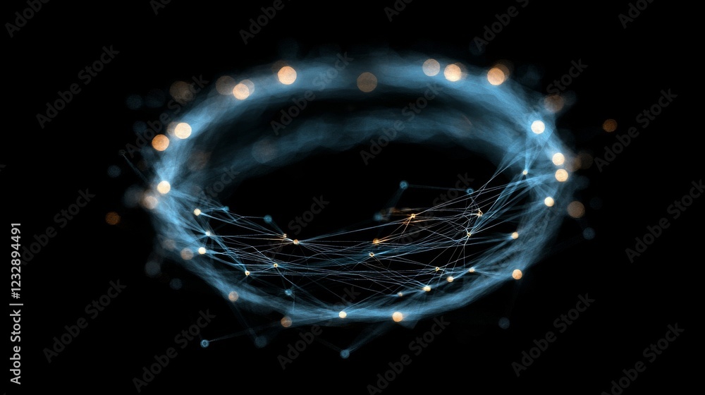 Poster brain ai connecting to futuristic technology network in background 3d illustration rendering, atom c