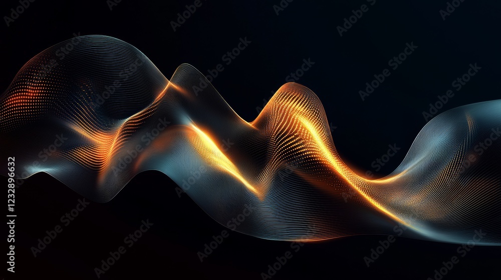 Aufkleber Big data as a concept. Digital neural networks at play. Getting started with stocks. Exploring the future cyberspace. A surreal 3D business representation with a shallow depth of field