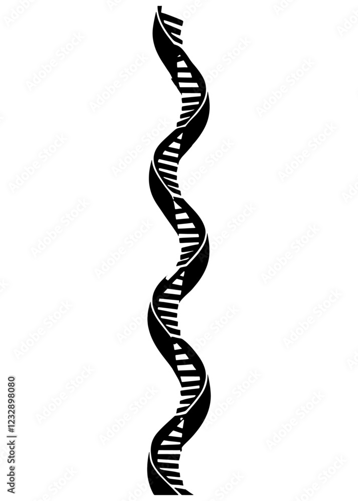 Fototapete rotating dna, genetic engineering scientific concept. rendered loopable animation of rotating dna gl