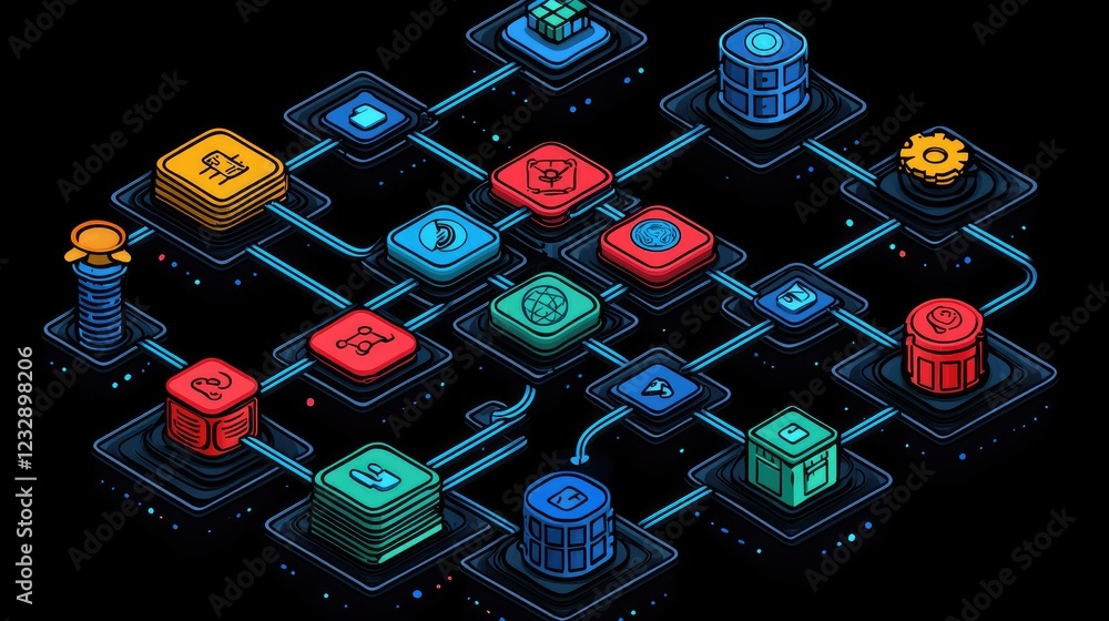 Poster abstract network system data blockchain technology