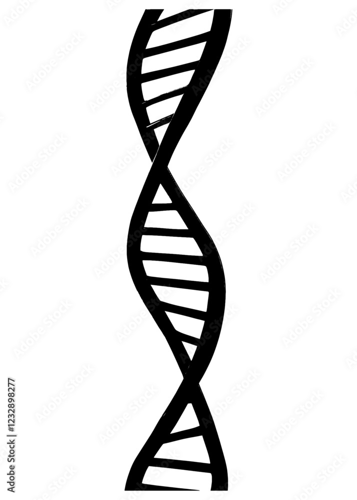 Fototapete rotating dna, genetic engineering scientific concept. rendered loopable animation of rotating dna gl