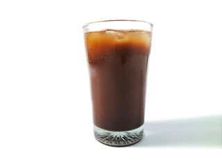 a glass tasty ice chocolate milk