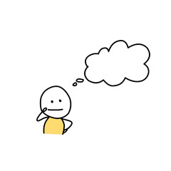 Simple Set thinking Vector