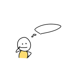 Simple Set thinking Vector