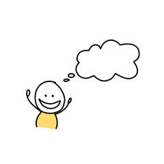 Simple Set thinking Vector