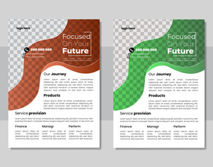 Business Flyer Layout with Gradients Design 