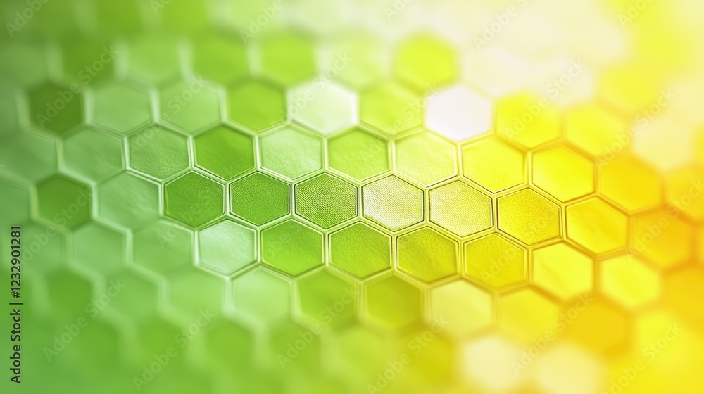 Aufkleber abstract green yellow hexagonal pattern background