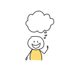 Simple Set thinking Vector