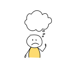 Simple Set thinking Vector