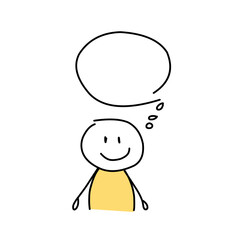 Simple Set thinking Vector