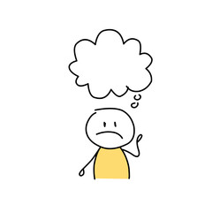 Simple Set thinking Vector