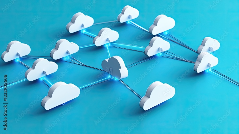 Poster Interconnected Cloud Servers Network Data Transfer