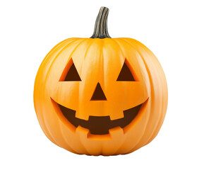 Halloween Pumpkin Jack O&rsquo; Lantern Isolated on White