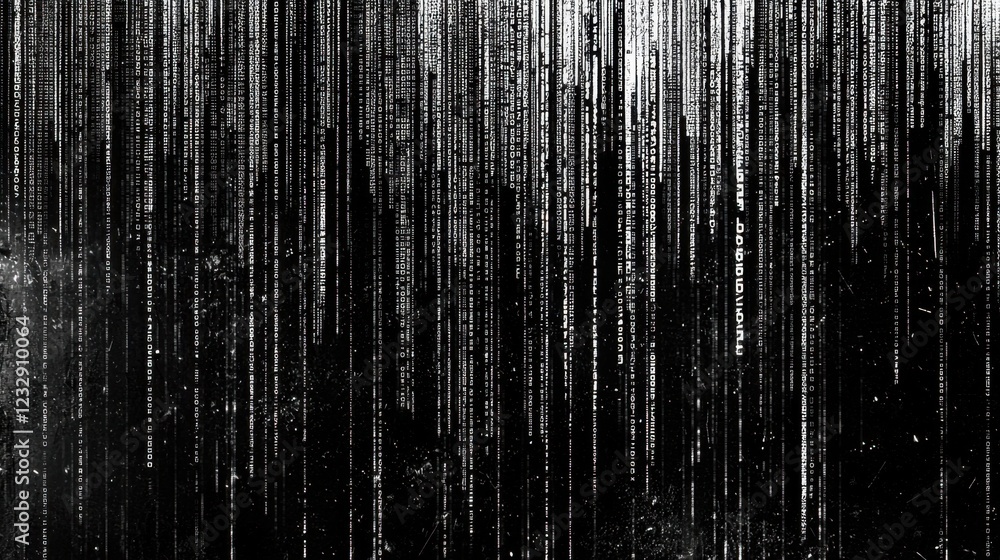Poster abstract digital background with vertical lines and code texture