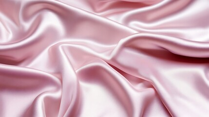 Obraz premium Draped Pink Silk Fabric Soft Texture Background