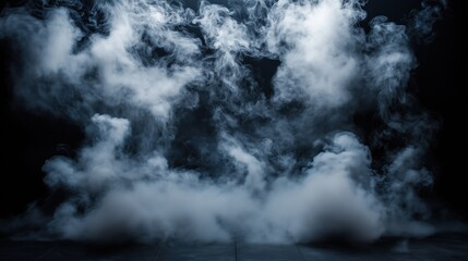 Fototapeta premium Realistic dry ice smoke clouds fog overlay for different projects and stages