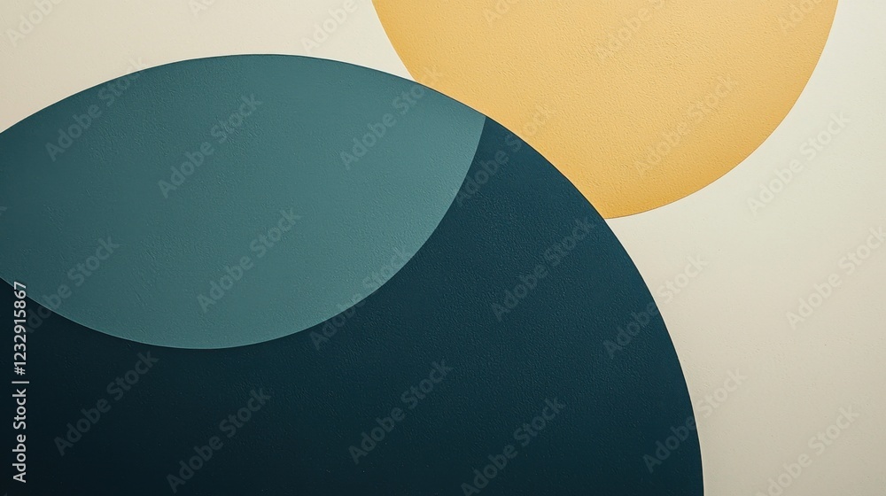Poster geometric shapes in soft colors creating modern abstract background