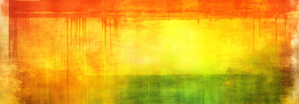 Dripping paint creating grunge panorama with warm tones, vintage texture offering versatile graphic design backdrop