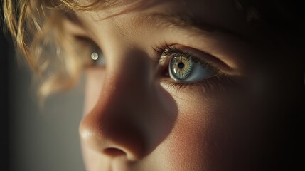 Fototapeta premium A Childs Eye Gazing Into The Distance