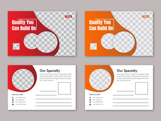 Real Estate Corporate business postcard design template