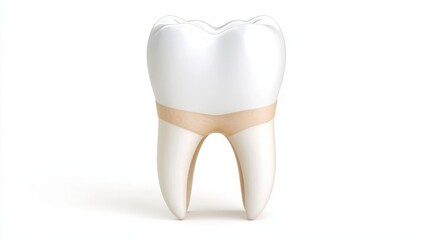 Dental care and hygiene concept with a tooth model.