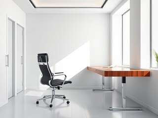 Modern Minimalist Workspace - 3D Rendering