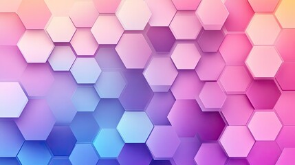 Abstract Hexagon Pattern in Pastel Colors