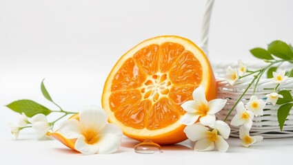 orange on a white plate