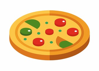 set of pizza vector illustration 