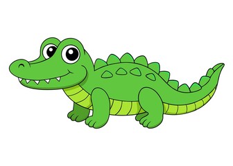 cartoon crocodile vector illustration 
