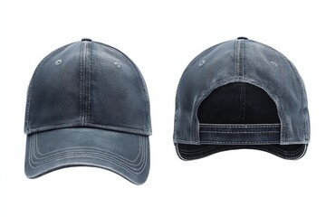 Stylish dark grey cap with a structured design and adjustable back for a comfortable fit