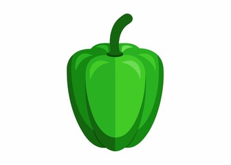 green capsicum vector illustration 