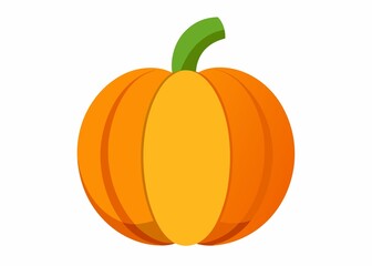 pumpkin isolated on white background vector illustration