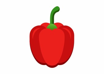 red capsicum vector illustration 