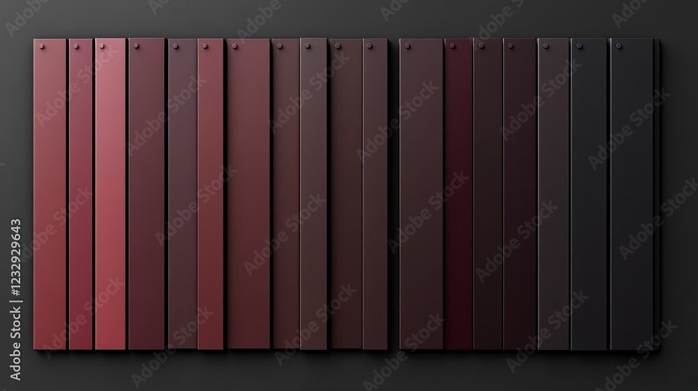 Poster A gradient of dark red rectangular panels arranged in a row