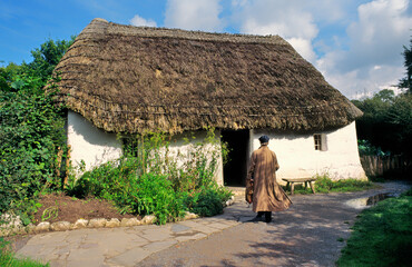 St Fagan's National History Museum, South Glamorgan, Wales, UK. Nant Walter Cottage vernacular...