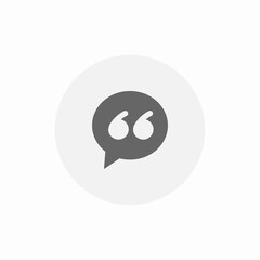 message discussion quote icon sign vector