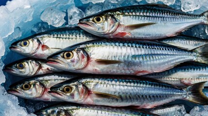 Saba Mackerel. Mackerel Fish. Fresh Fish. Mackerel for sale. Fish Market. Fish on ice.
