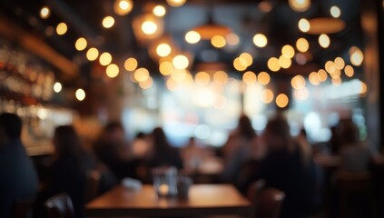 Blurry Night at the Cozy Pub: A Warm, Golden Glow