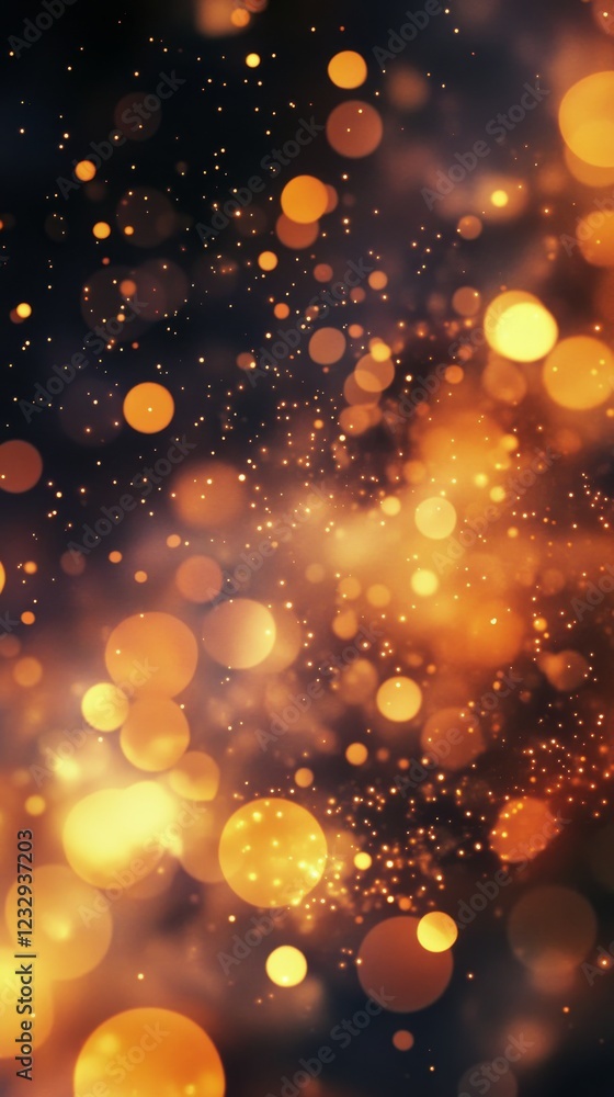 Poster golden bokeh lights create a dreamy atmosphere in a warm and inviting space
