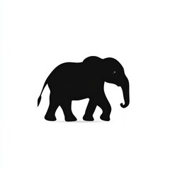 Obraz premium silhouette of an elephant walking